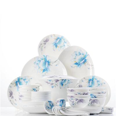 一级干操小逼网站48头聆听花开骨瓷礼品餐具套装